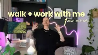 WALK + WORK WITH ME ⚡️ 1 hour | no breaks | focused productivity timer
