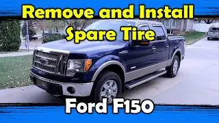 2012 Ford F150   Removal and Installation of Spare Tire Under Truck Bed