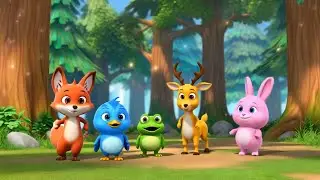 🌈🦊🐻🐿️ Rainbow Woods Boogie! | Fun Forest Animal Song for Kids 🎶