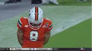 Miami Wide Receiver Braxton Berrios With The Arrest Touch Down Celebration