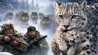 An attack by wolves on a leopard cub, and the leopard cub finding a rescue group to save its mother