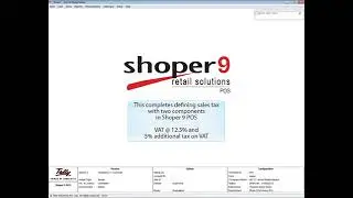 Defining Sales Tax with Two Components in Shoper 9 POS | Tally Learning Hub
