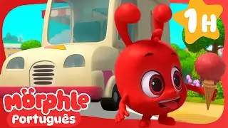 Ladrões de Sorvete! | 1 HORA DO MORPHLE! | Moonbug Kids em Português | Desenhos Animados Infantis
