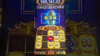Unexpected Bonus pays HUGE Jackpot!! $44 High Limit Coin Trio slot machine #slot #casino #gambling