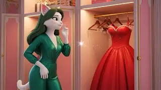 Милый котенок пробует макияж впервые.