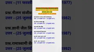 भारत के राष्ट्रपति एवं उनके कार्यकाल GK QUESTIONS GK IN HINDI DAILY CURRENT AFFAIRS BY VIKRAMAYDVSIR