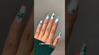 how to paint the perfect stars⭐️ #starnails #nailtutorial #buildergel #biab #tutorial