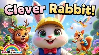 Clever Rabbit Saves the Jungle 🐰🌿 | Smart Bunny vs Lion 🦁 | Kids Story#kidslearning #ytshorts 