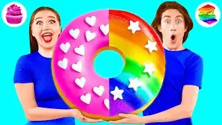 Donut Gommeux vs Donut au Chocolat vs Vrai Donut D&eacute;fi | Recettes de Cuisine Simples par BooGaGa