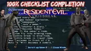 Resident Evil Outbreak-Outbreak 100% Event Checklist Completion Guide