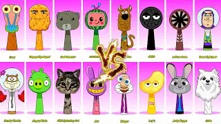 Incredibox Sprunki OC Phase 1 to Phase 4 Gary (SpongeBob), Sandy Cheeks, Buzz Lightyear, Jax, Kinger