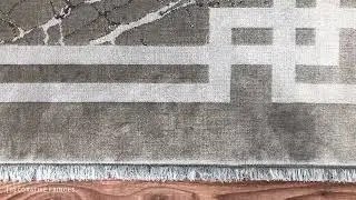 Zehraya ZE04 Silver Border Classic Plain Rug