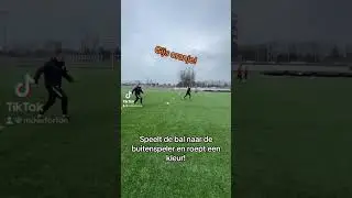 Leuke afwerkoefening met communicatie! #voetbaltraining #trainen #kids #dribbelen #soccertiktok