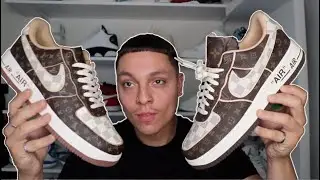 150,00 долларов?! Louis Vuitton x Nike Air Force 1 Damier Azur (обзор). Руководство по проверке п...