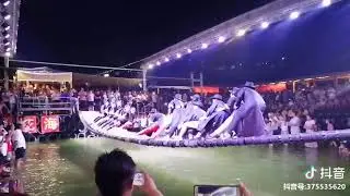 Strange Asian bridge dancing performance