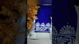 Hand printed blouse hand design with fabric..#shots #blousehanddesign #fabricpaint #blouse design