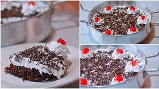 10 Min. Black Forest Cake In Fry Pan | Eggless & Without Oven | Black Forest Cake Recipe|Cake Recipe