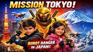 Mission Tokyo 🇯🇵 | Riyaansh & Ayushi vs Golden Ninja Robot 🤖 | Japan Adventure Story |