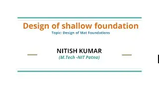 Design of Mat foundations
