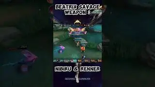 BEATRIX SAVAGE MOMEN PAKAI SENJATA NIBIRU DAN RENNER, AKSI SOLO PLAYER. #savage #beatrix #mlbb #fyp