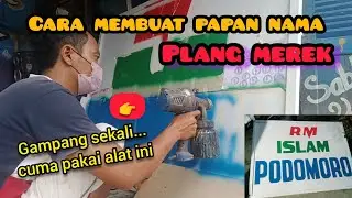 Cara membuat tulisan papan reklame|| plang papan nama#catspraying