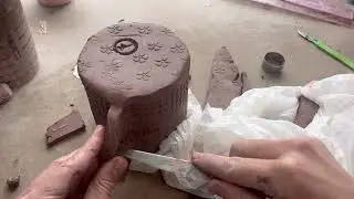Handbuilt Slab Mug: Beginner pottery project, asmr