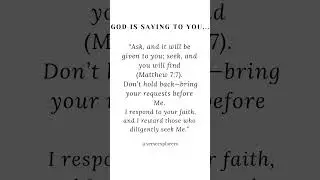 God's Message #seekGodfirst #HopeinJesus #Godneverfails #godsmessage
