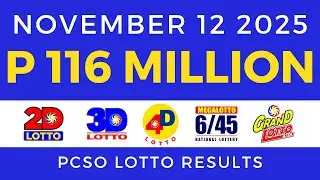 Lotto Result Today 9pm November 12 2025 PCSO