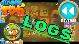 BLOONS TD 6 LOGS MAP ON MEDIUM REVERSE MODE