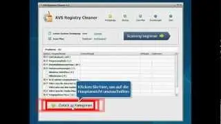 Wie reinigt man die Windows Registry mit dem AVS Registry Cleaner?