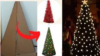 Новогодняя елка из переработанного картона 🎄 Легкая и быстрая новогодняя елка !!