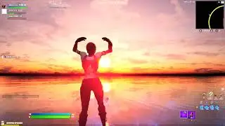 Fortnite Ski Skin Dancing Emotes in front of Sun!