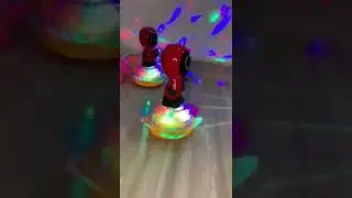 Dancing Robot Baby Toy with Music, 3D Flashing Lights Robot for Kids Toys 360 Degree Rotation&nbsp;