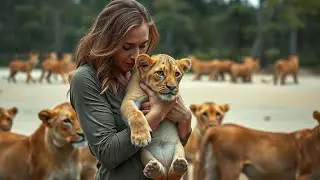 After Saving a Lion Cub from Quicksand Woman is Surrounded by the Pride. Their Reaction Was Shocking