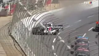 Layne Riggs BIG AIRBORNE CRASH in the 2023 Nascar Truck Series race at Atlanta