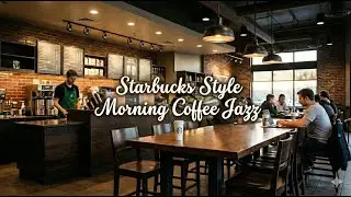 Starbucks Style Morning Coffee Jazz ☕ | Cozy Cafe Music #moringcoffee #mountainbreathes