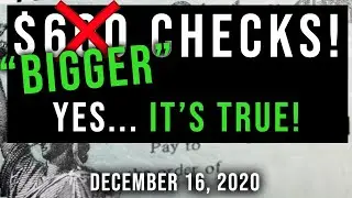 (BREAKING NEWS! BIGGER 2ND CHECK?!) SECOND STIMULUS CHECK UPDATE $1200 & STIMULUS PACKAGE 12/16/2020