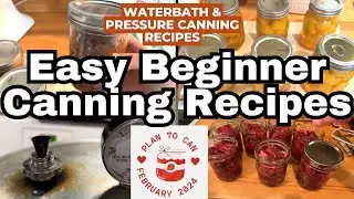 Learn How To Can! Easy Recipes To Start The Food Preservation Journey! Waterbath & Pressure Canning!