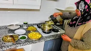 Doğal Köy Mutfağı 🏡 | Bakla Salatası 🥗 & Patatesli Turşu Kavurması