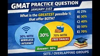 GMAT Sets Question Explained: Overlapping Groups Trick (WiFi & Snacks)