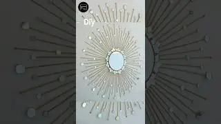 DIY Sunburst Mirror Home Decor 2023😱 #shorts #shortvideo #youtubeshorts #ifcraftcreation