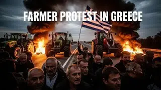 Farmer protest in Greece #greece #europeunion #FarmersProtest #BreakingNews #AgricultureCrisis