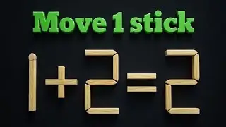 Only move one Stick | solve puzzle | For genius