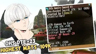 [FILLSTAT OHS DTE+23!!] DTE+23%, STR10%, ATK10%, CD+23, CR+29 - SR 48%-65%!! | Toram Online