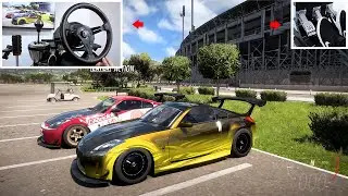 Forza Horizon 5 - 350z Drift Tandem on PARKING LOT (w/900&deg; Steering Wheel Setup)