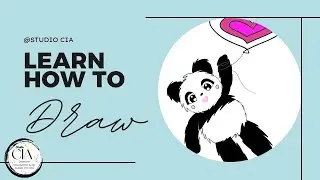 Learn to Draw a Cute Panda Bear on a Heart Balloon | Valentine's Day Card Tutorial