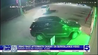 Man behind bars after Alamo road rage incident caught on camera