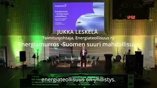 It&auml;-Suomen Energiap&auml;iv&auml;t 14.5.2025 Lepp&auml;virta -Jukka Leskel&auml;, Toimitusjohtaja, Energiateollisuus ry
