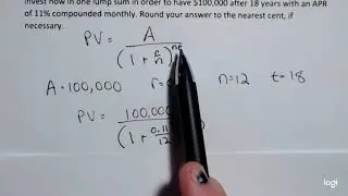 Finding Present Value for Compound Interest
