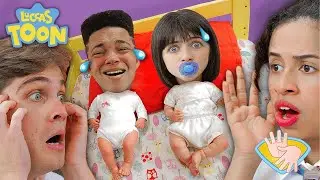 LUCCAS TOON EM: MENINOS E MENINAS CUIDANDO DE UM BEBÊ! 👋🏻LIBRAS👋🏾